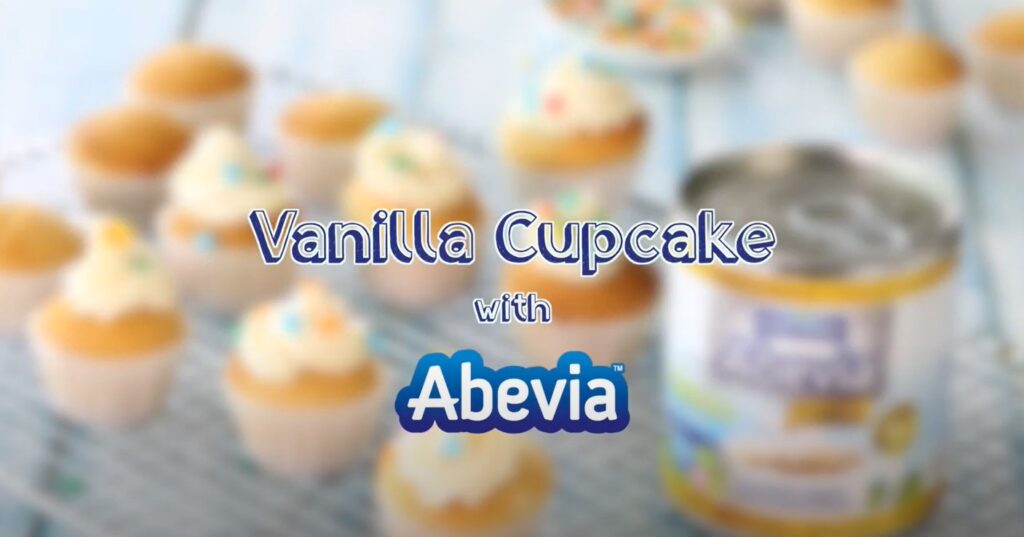 vanilla-cupcake with abevia condensed milk