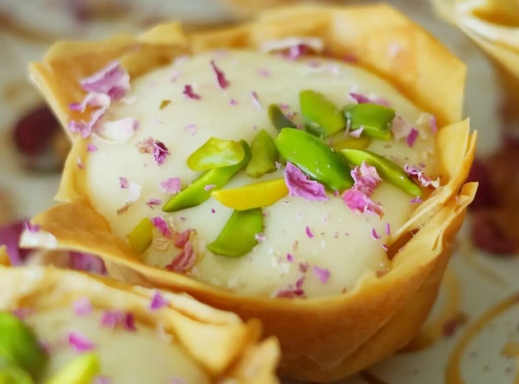 Warbat Bil Ashta made with Abevia evaporated milk